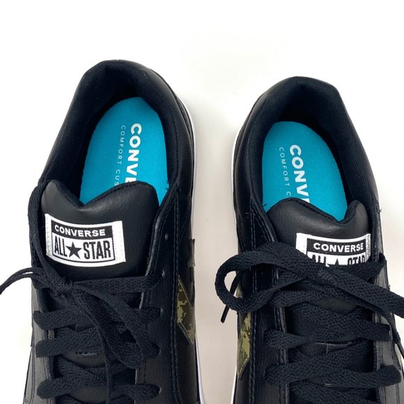 Converse Men's Size 11 170124F El Distrito 2.0 Faux Leather Black Camo Sneakers - Picture 7 of 10